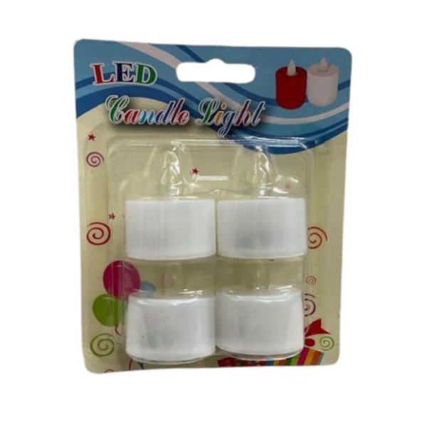 518845 LED WHITE CANDLE 4PK