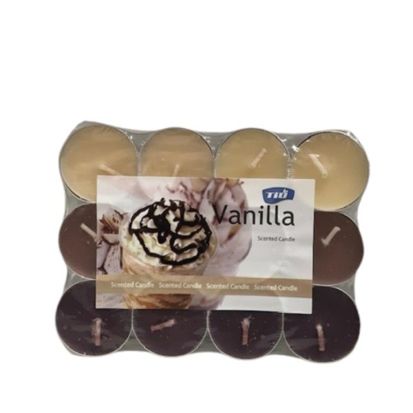 518869 VANILLA 12PK TEA CANDLE