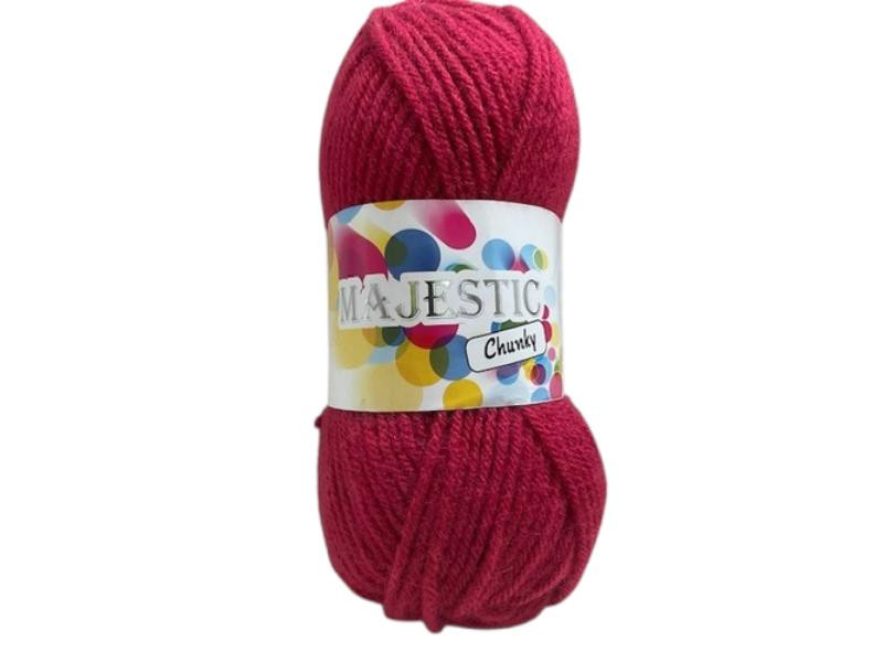 300445 KNITTING WOOL RED CHUNKY