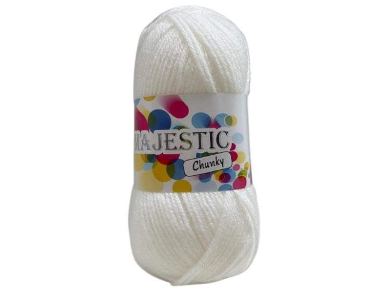 300445 KNITTING WOOL WHITE CHUNKY